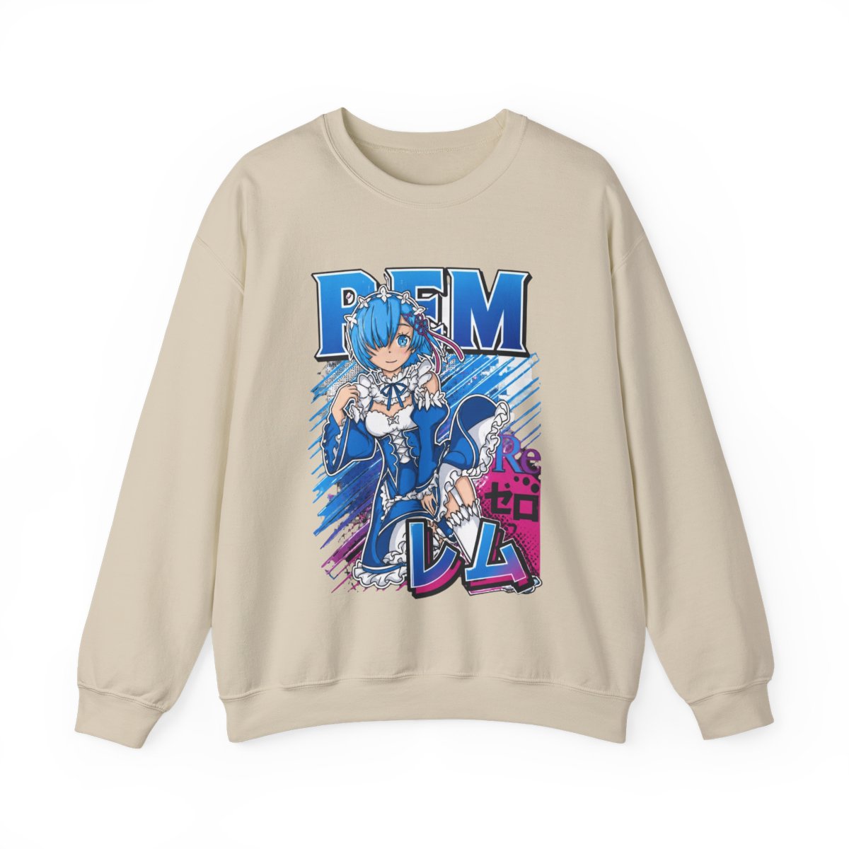 Rem Hoodies, Re:Zero Hoodies, Anime Hoodies, Vintage Sweater - Artsholic - Fan Art Merch - alternate angle 4, merchandise